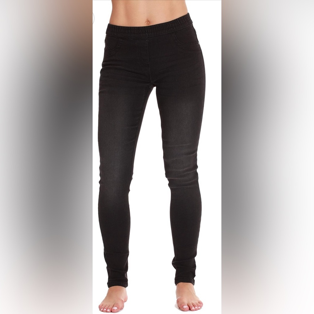Just Love Black Denim Jeggings w/ Pockets Stretch Jeans Leggings XS  New